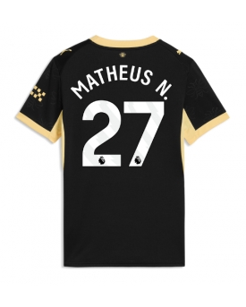 Billige Fotballdrakt Manchester City Matheus Nunes #27 Replika Bortedrakt Dame 2026-27 Kortermet